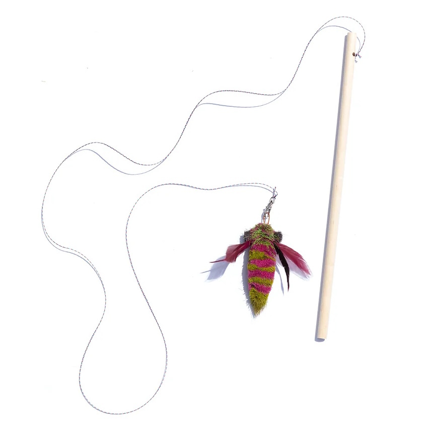 Cat Lures Rod Teaser Cat Toy - Dragonfly