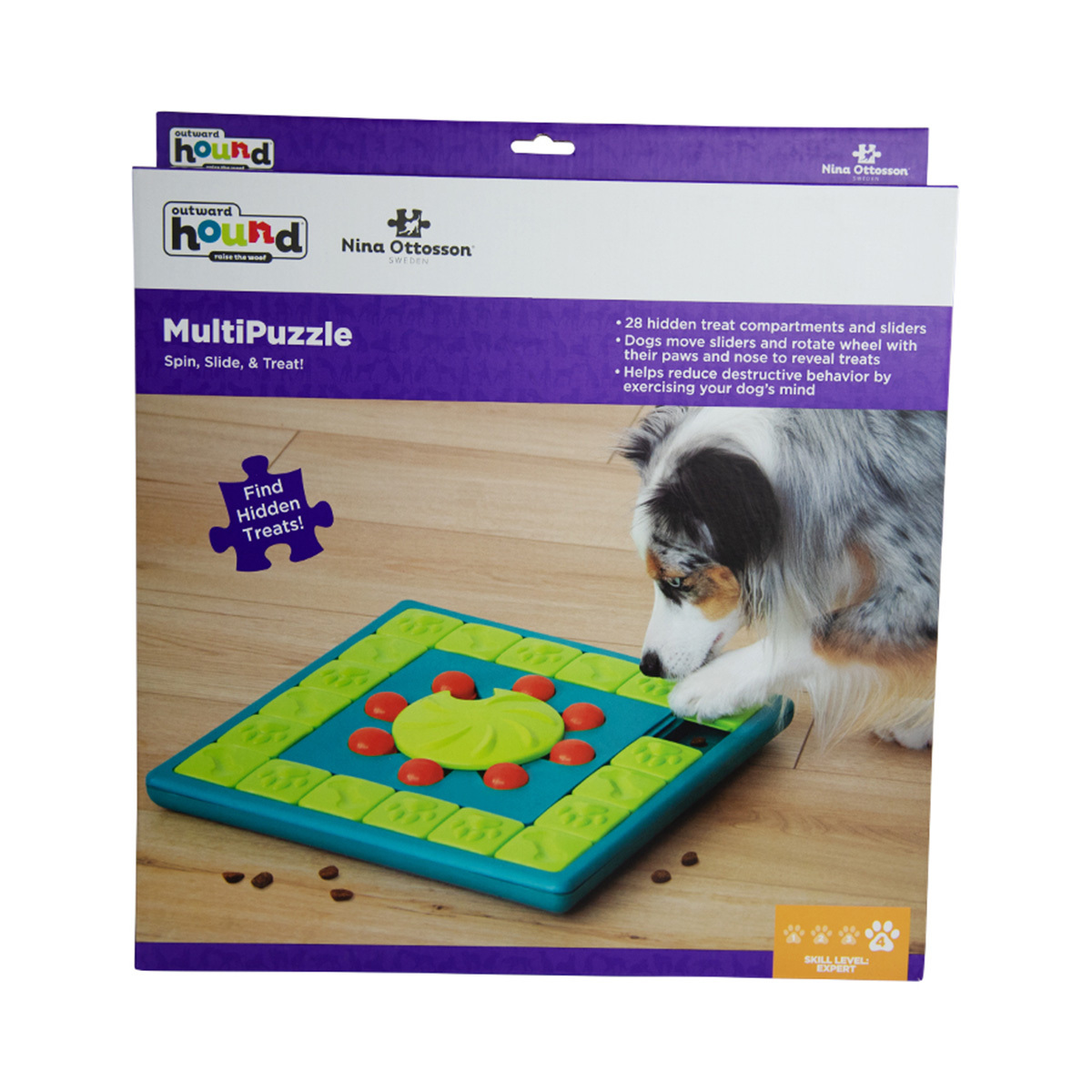 Nina Ottosson Outward Hound Dog Smart Orange Interactive Treat Puzzle Dog  Toy
