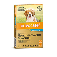 Advocate Flea & Wormer Spot-on for Dogs 4-10kg - 3-pack