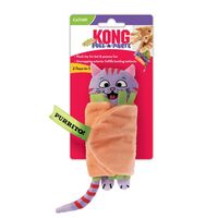 KONG Pull-A-Partz Plush Textured Catnip Cat Toy - Purrito 