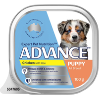 Advance Dog Puppy Chicken With Rice 100G 12Pack  