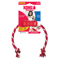 4 x KONG Dental Tug Dog Toy with Rope - Small