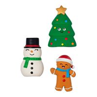 Fringe Studio Festive Friends Natural Latex 3-Piece Squeaker Christmas Dog Toy