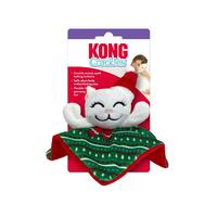 KONG Christmas Holiday Crackles Santa Kitty Cat Toy