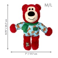 KONG Christmas Holiday Wild Knots Bear Dog Toy - Med/Lge