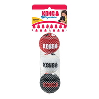 KONG Signature Sport Balls Fetch Dog Toys - pack of 3 Medium Balls