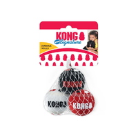 KONG Signature Sport Balls Fetch Dog Toys - pack of 3 Small Balls