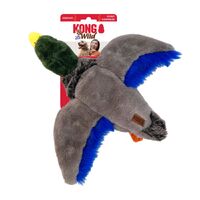 KONG Wild Low Stuffing Floppy Squeaker Dog Toy - Mallard Duck