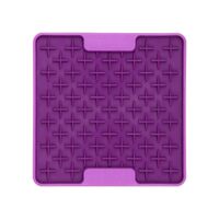 Lickimat Mini Tuff Buddy Slow Food Bowl Anti-Anxiety Mat for Dogs - Purple