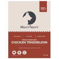 Meaty Treaty Freeze Dried Australian Chicken Tenderloin Cat & Dog Treats 80g