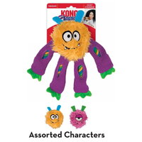 KONG Sneakerz Knots Plush Squeaker Rope Dog Toy -Assorted Colours-Single Unit