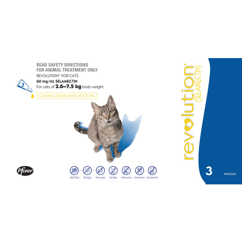 Revolution Flea & Worm Control for Cats & Kittens - 3 Pack