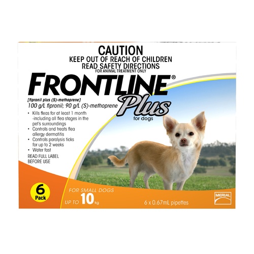 Frontline Plus for Dogs up to 10kg - 3-Pack