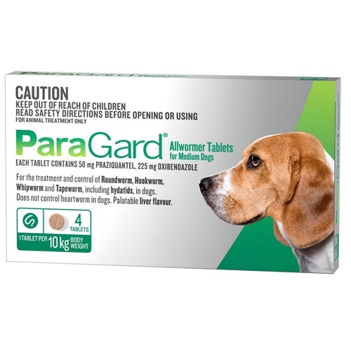 ParaGard All Wormer Tablet for Dogs 10kg - 4 Tablets