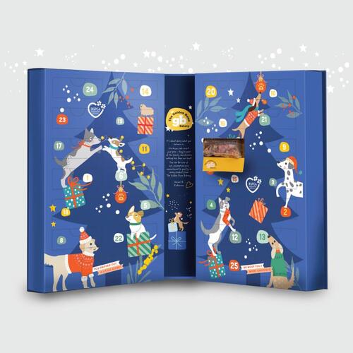 Golden Bone Bakery Christmas Advent Calendar filled with Dog treats & Surprises - Large