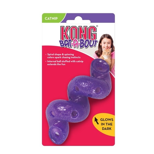 KONG Bat-A-Bout Spiral Glow-in-the-Dark Cat Toy