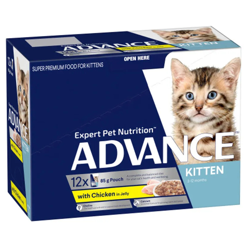 Advance Kitten Wet Chicken In Jelly Svms 85G 12Pack  