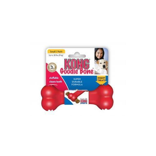 KONG Classic Rubber Goodie Interactive Treat Holder Bone Dog Toy - Small