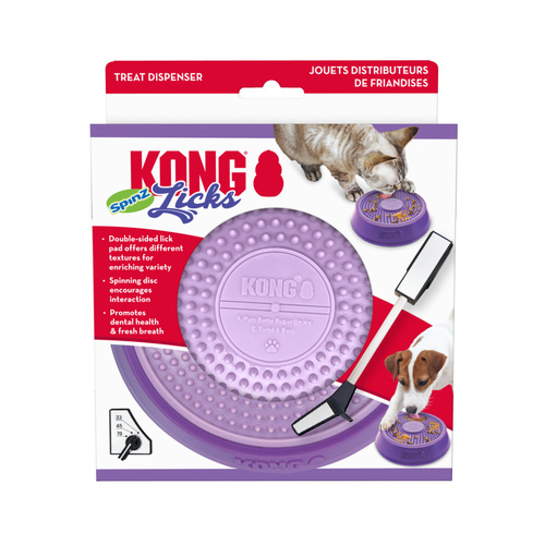 KONG Licks Spinz Spinning Food Bowl for Cats and Dogs - Large