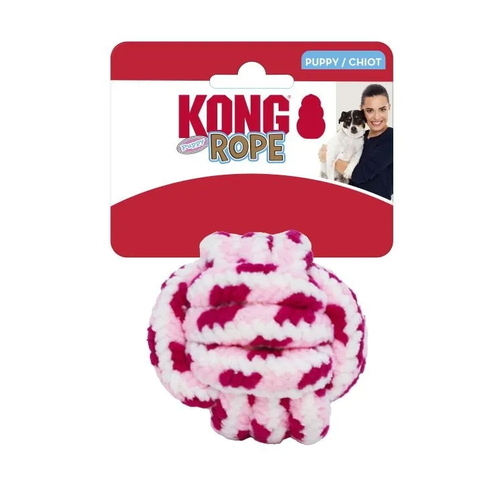 KONG Rope Knot Ball Fetch Dog Toy for Puppies - Large