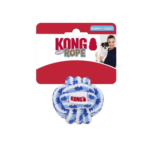 KONG Rope Knot Ball Fetch Dog Toy for Puppies - Small