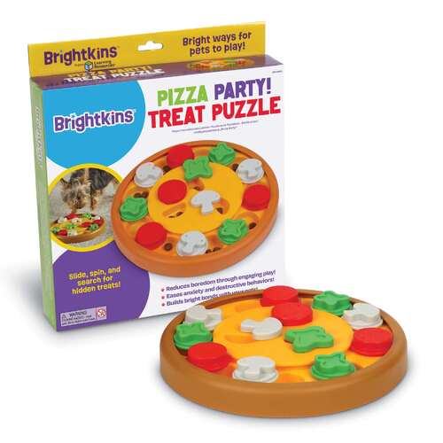 Brightkins Pizza Party! Interactive Dog Treat & Food Puzzle Toy