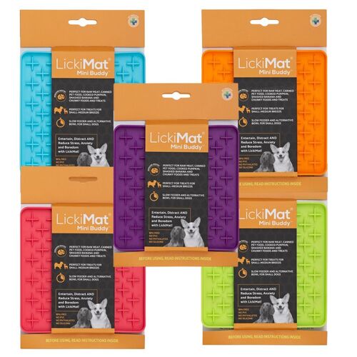 Lickimat Mini Buddy Slow Food Bowl Anti-Anxiety Mat for Dogs