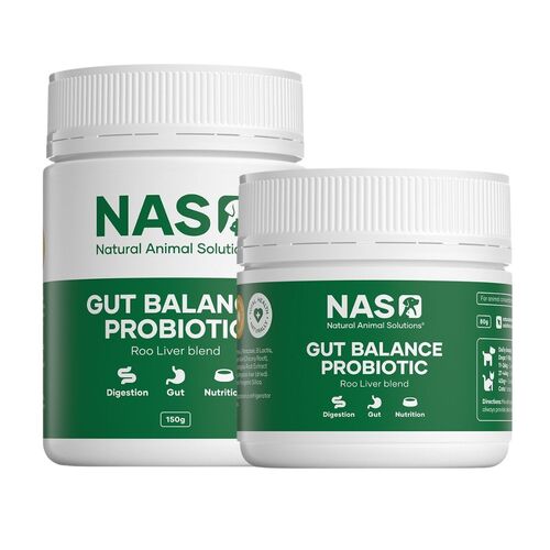 Natural Animal Solutions Gut Balance ProBiotic for Cats & Dogs 80g/150g - Roo Formula