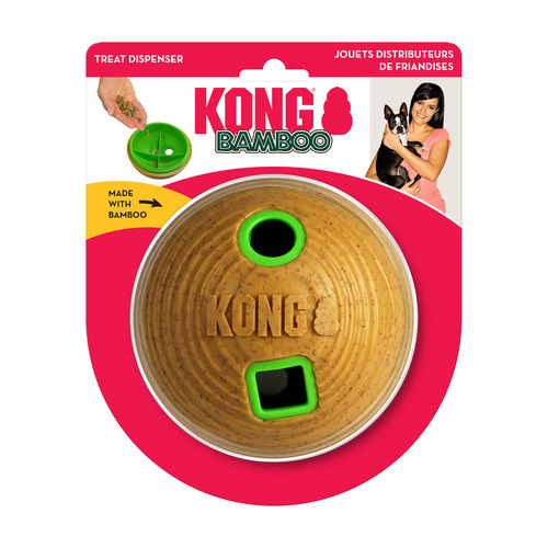 3 x KONG Bamboo Feeder Treat Ball - Medium