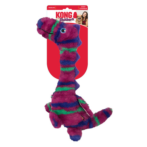 KONG Shakers Honkers Dragon Plush Squeaker Dog Toy - Bulk Pack of 3