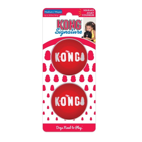 KONG Signature Balls 2-Pack Medium