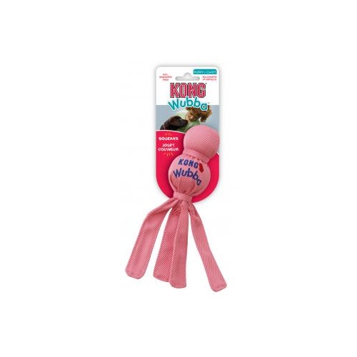 KONG Puppy Wubba Toy with Squeaker and Tails