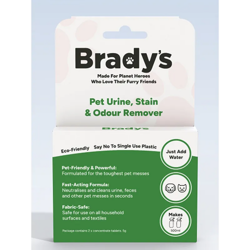 Bradys Pet Urine Stain Odour Remover Tablets - Makes 500ml