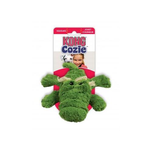 KONG Cozie - Low Stuffing Snuggle Dog Toy - Ali the Alligator - Medium